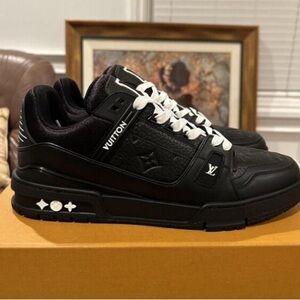 Louis Vuitton Black and White Men's Sneakers